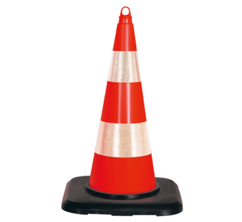 PVC Traffic Cone With Double Reflective Collar and Weighted Base 75 cm PVC Traffic Cone With Double Reflective Collar and Weighted Base 75 cm